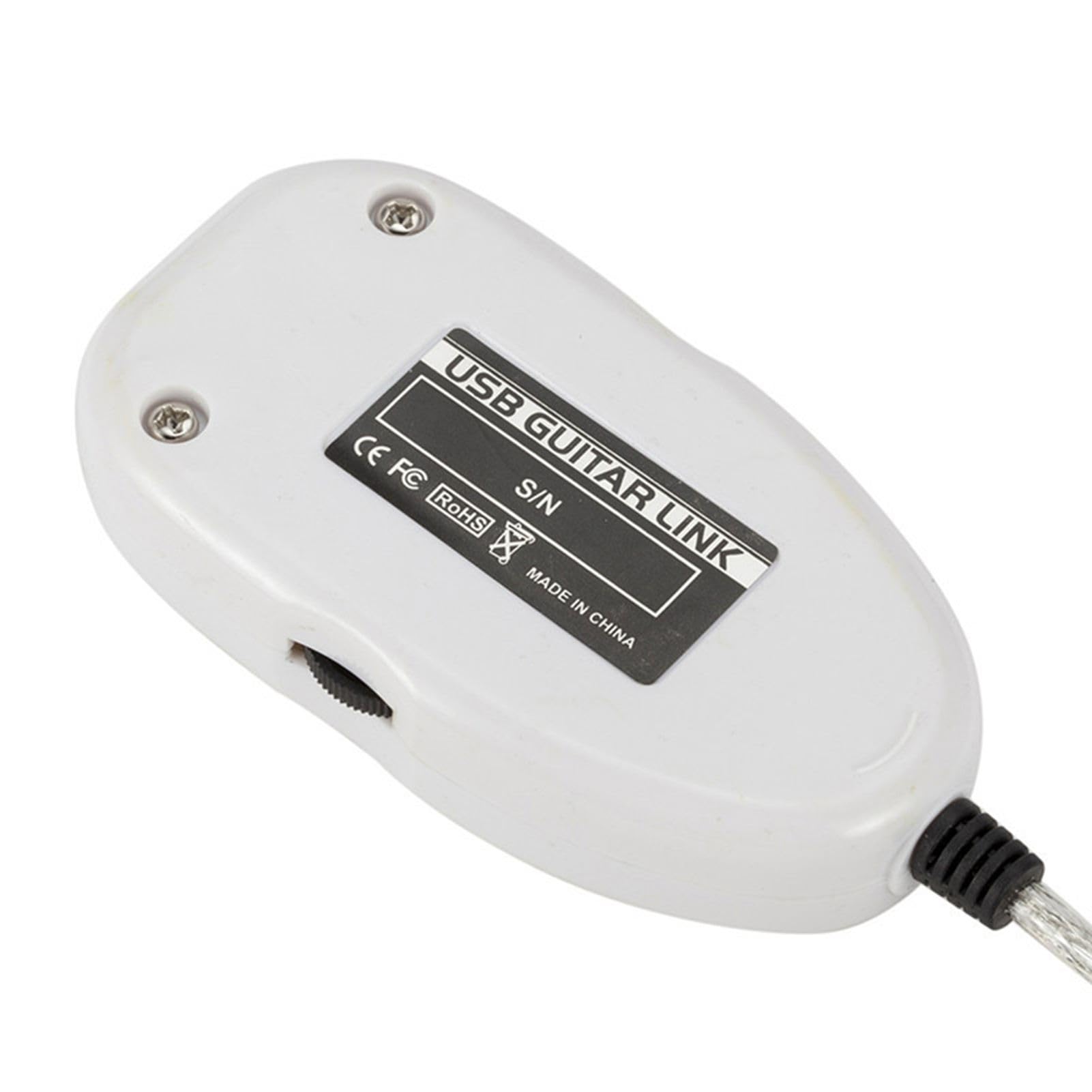 Interfejs audio USB, interfejs audio gitara gitara do adaptera kabla USB z rejestratorem Złącze do komputera PC (WHITE)