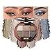 Shimmer Glitter Metallic Mini Eyeshadow Palette – 6-Color Neutral Cool-Tone Eye Shadow Kit, High Pigment Nude Smokey Eyeshadow, Long-Lasting Blendable Sparkle Eye Makeup Palette for Daily & Glam Looks