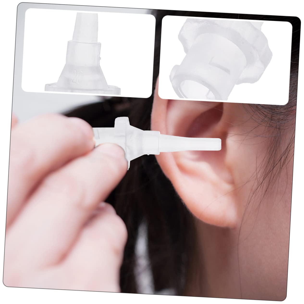 HOMOCONO Earwax Washer Replacement Tips 10pcs Disposable Tips for Ear Cleaning White Easy to Use and Clean for Ages