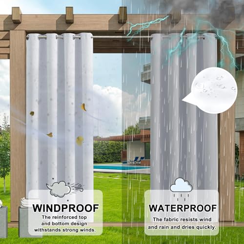 Panneau imperméable d'extérieur occultant 119x213cm pour pergola