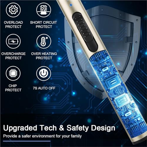 Encendedor eléctrico flameless recargable USB negro miniatura 4