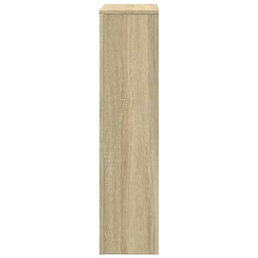 Heizkörperverkleidung Sonoma-Eiche 78x20x82 cm Holzwerkstoff mit Wandhalterung modernes Latten-Design für stilvolle Heizungsdekoration und zusätzlichen Platz im Wohnzimmer