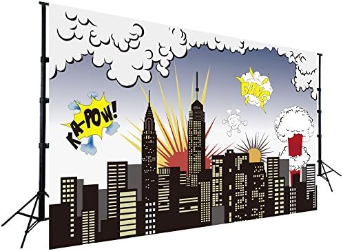 Super City Backdrop for Baby Kids Birthday Party Photography Pictures Wall Decor Vinyl Background Event Decorations W-511