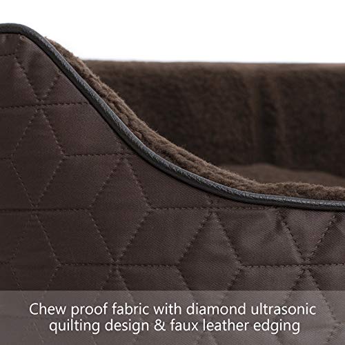 Luxury Dog Bed for Small Medium Dog Washable Removable Covers Oval Cozy Calming Cat Bed - Image 6