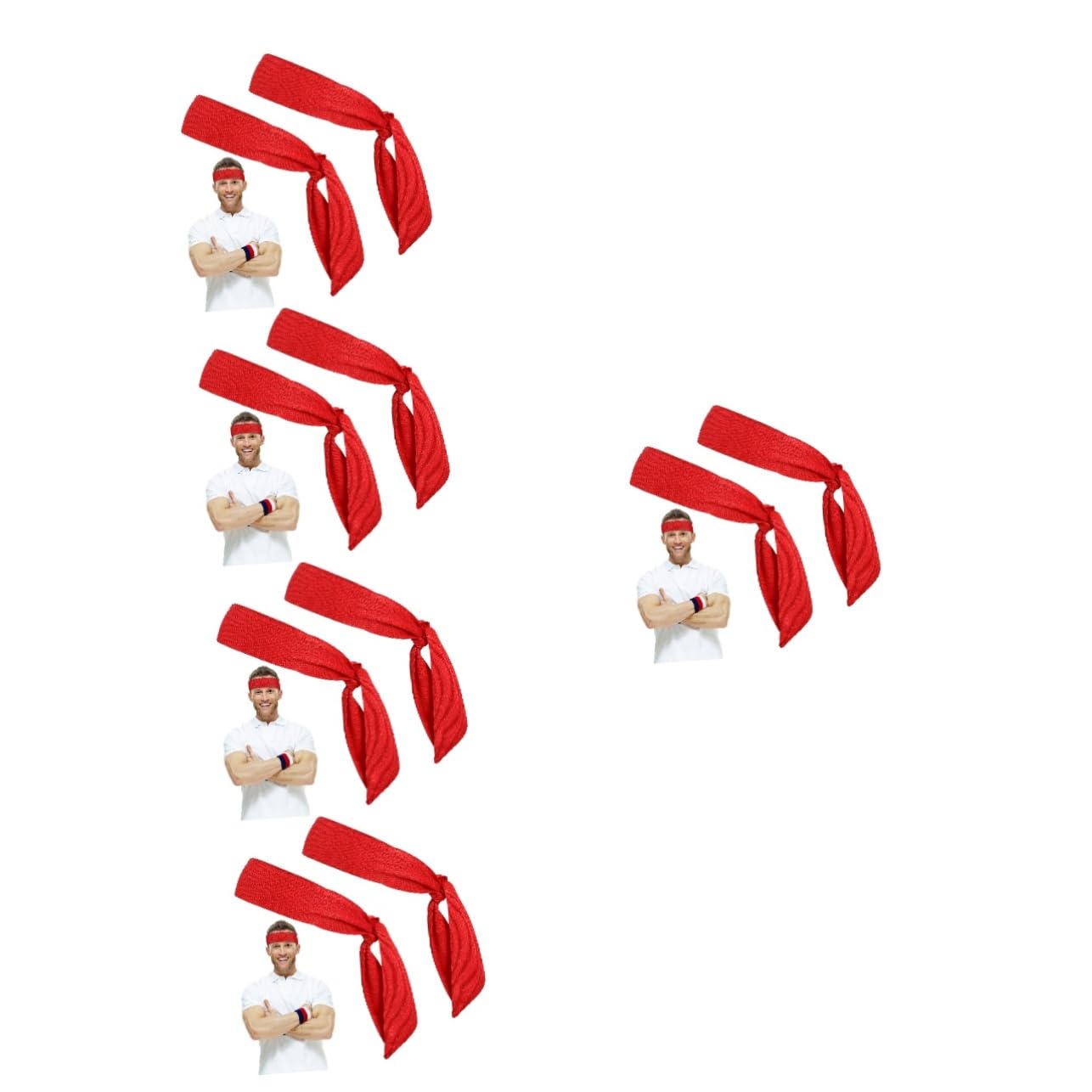 BESPORTBLE 8 Pcs Écharpe Bandeaux De Sueur Bandeaux pour Femmes Attaches De Cheveux pour Femmes Bandanas pour Femmes Bandeaux De Tennis Bandanas De Couleur Unie Cravate Bandeau pour Femmes