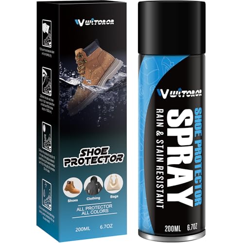 WITOROR Shoe Protector Spray, Rain & Stain Waterproof Nano Protection for Sneaker, Leather, Nubuck, Suede & Canvas 6.7Oz