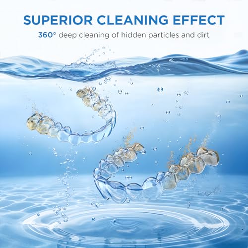 Image of Dental Ultrasonic Retainer Cleaner Machine: 45kHz Dental Cleaning Pod with Digital Timer & 200ML, Cleaning for Dentures, Mouth Guards, Aligners, Night Guards, Braces, Toothbrush Heads & Jewelry, Green