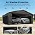 Real Relax 20x20FT Heavy Duty Metal Carport, All-Weather Galvanized Steel Enclosed Car Canopy with Roll-Up Door, Reinforced Base for 2 Cars, Trucks, Boat, Gray