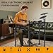 AiJoy Electric Drum Set for Beginners with 210 Sounds, 4 Quiet Drum Pads, 10'' Cymbals, Electronic Drum Kit with Headphones, 2 Pedals, Throne, Sticks, Gifts for Kids Adults (ADD15)