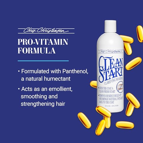 Image of Chris Christensen Clean Start Clarifying Dog Shampoo - Pro-Vitamin Formula that Won't Strip the Coat! Removes Product Build-up, Waxes, Oil and Dirt (16 Ounces)