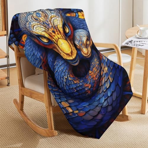 Manta de forro polar de serpiente de 100x130 cm para sofá 5