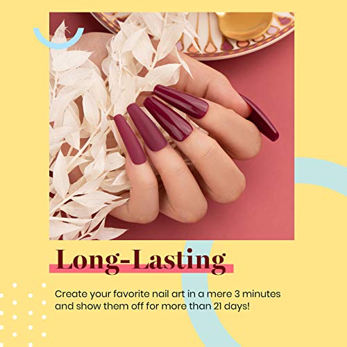 Beetles Red Gel Nail Polish Set, Poinsettia Kit Dark Red Burgundy Red Glitter Gel Polish Kit Soak Off Uv Led Gel Nail Kits Nail Art Design Gift For Women #TOP2