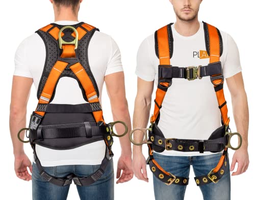 Image of Palmer Safety Hammerhead 5pt Safety Harness Back Padded, QCB Chest, Tongue Buckel Legs Straps, Back & Side D-Rings