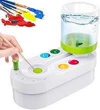 BLINE 2-in-1 Paint Brush Cleaner Machine – Auto Refill, Water Recycling & Flushing Button | Efficient Brush Rinser for Oil & Acrylic Paint Brushes, Art & Makeup Brushes