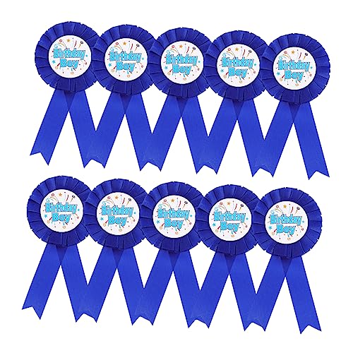 NOLITOY 10pcs Boys Birthday Corsage Photo Brooches Bright Colors for Boys' Celebrations