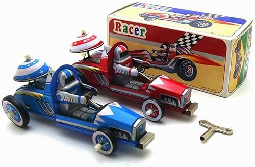 Miniatura 2 de Juguete de cuerda MS269, auto de carreras de lata retro para adultos, colección de juguete para el hogar, fiesta, bar, decoración, regalo para niños
