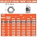 8# 32 Lock Nuts - 80Pack Nylon Insert Hex Locknuts,304 Stainless Steel,Plain Finish
