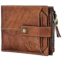 Spiffy® Brown Genuine Hunter Leather Wallet for Men with ATM Card Wallet | Purse for Men Leather Stylish Wallet
