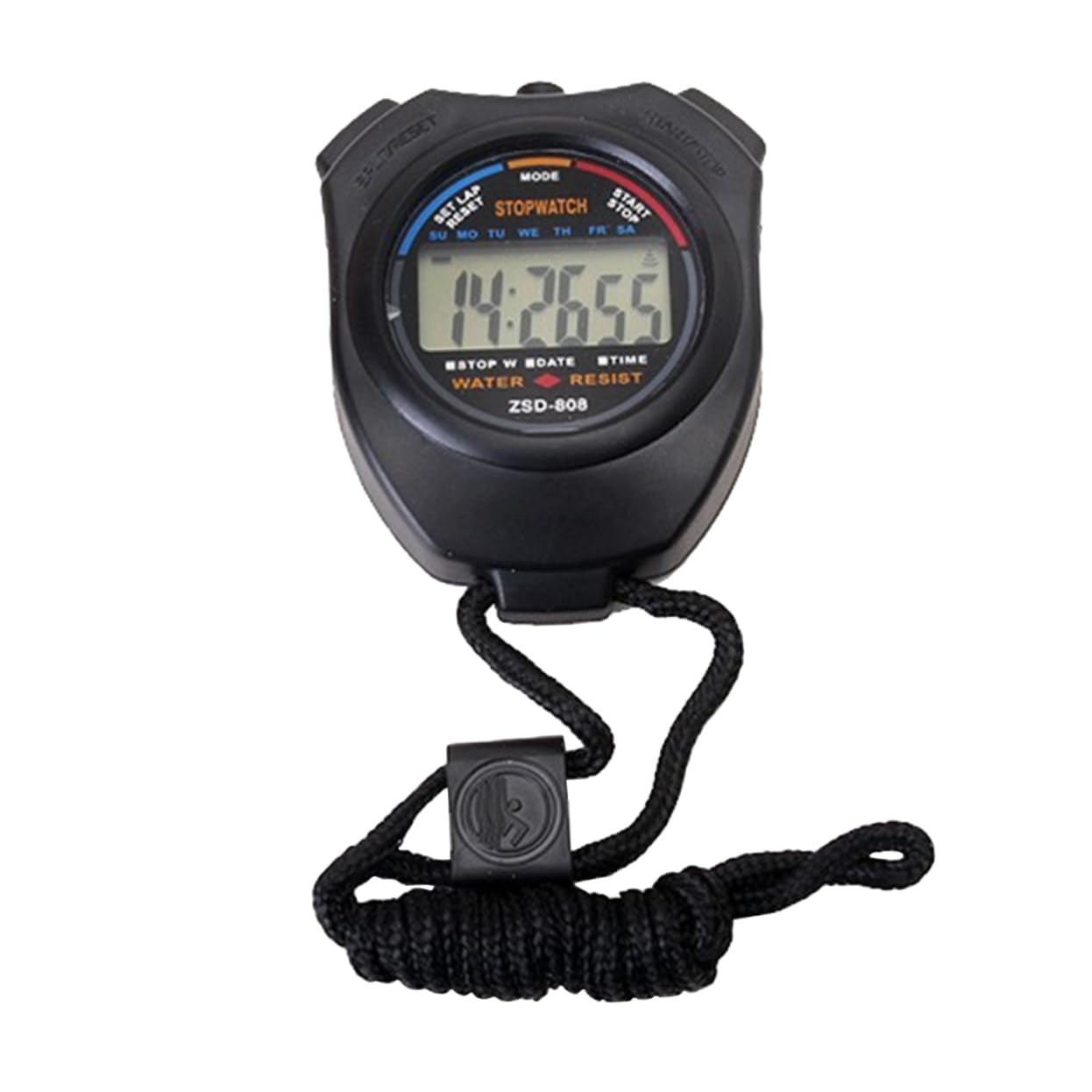 KICHOUSE Two Way Stopwatch Timer Professional Electronic Movement Timer for Sports Lightweight Design Accurate Second Timing Weatherproof for Runners and Referees Black