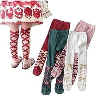 HXQLXGT 2 Pack Baby Girls Princess Tights Cotton Bow Print Toddler Newborn Infant Leggings
