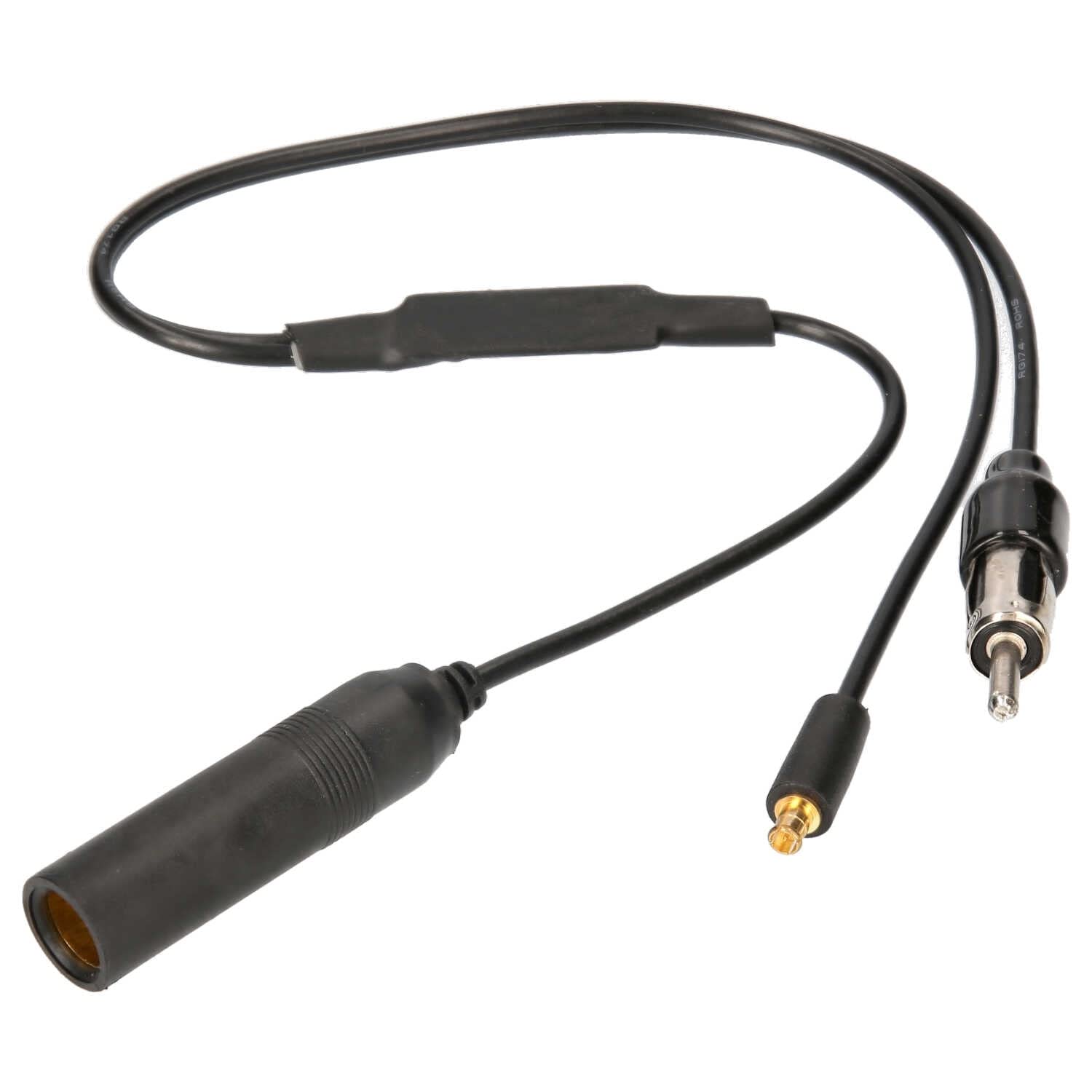 Audioproject A411 - DAB Antenne Verstärker Splitter MCX auf DIN FM Antennensplitter Autoradio Autoantenne Digital Radio DAB+ Plus KFZ Adapter Stecker