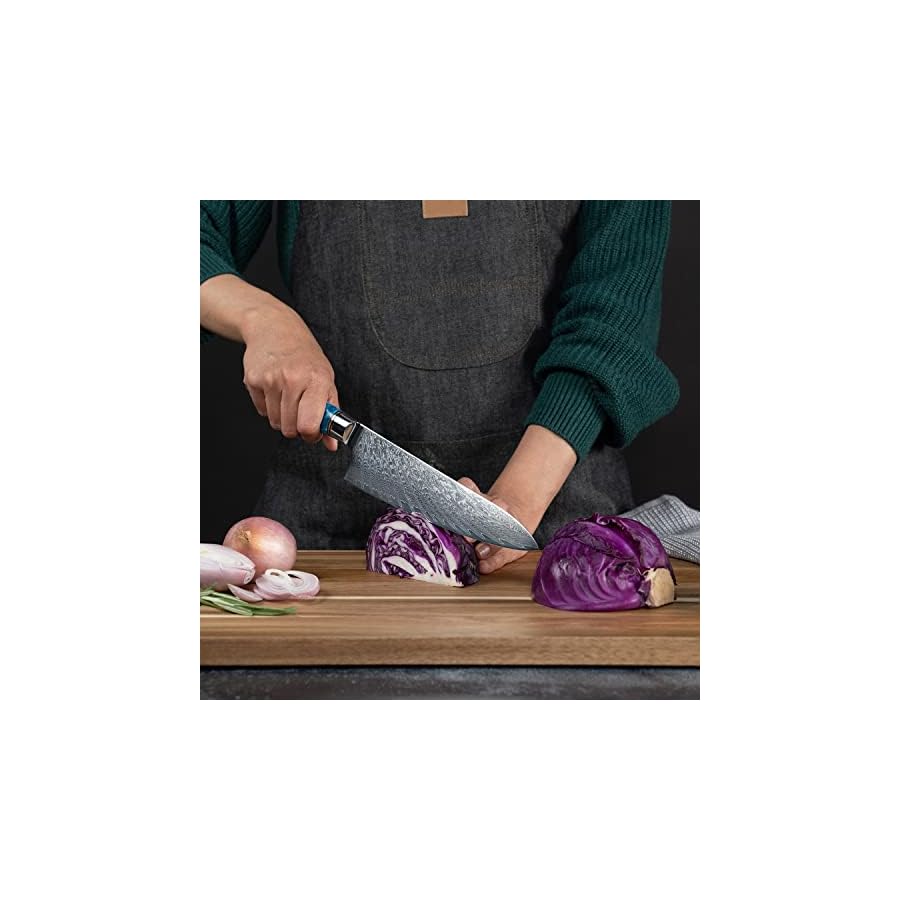 SENKEN-13-Piece-67-Layer-Damascus-Steel-Kitchen-Knife-Set-Tsunami-Collection-7-Piece-Chef-Knife-Set-with-6-Matching-Damascus-Steak-Knives SENKEN 13-Piece 67-Layer Damascus Steel Kitchen Knife Set - "Tsunami" Collection - 7-Piece Chef Knife Set with 6 Matching Damascus Steak Knives