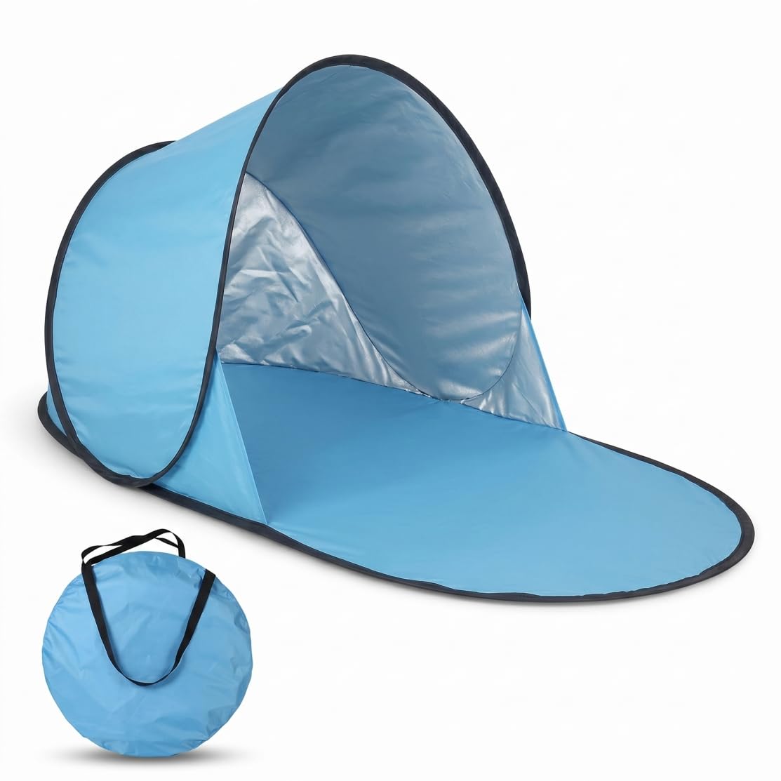 Tienda de Playa para bebés, de Montaje instantáneo, Ligera y portátil, Parasol para Acampar en la Playa (Azul)