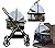 Pet Gear View 360 Pet Stroller Travel System 3-in-1 Carrier, Booster Seat and Stroller with Push Button Entry, Silver Pearl (PG8140NZSP)