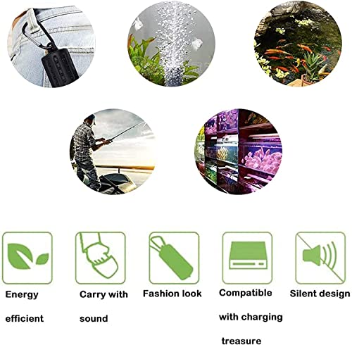 Image of USB Fish Oxygen Air Pump Aquarium Ultra Silent Oxygen Air Pump (Green * 1)