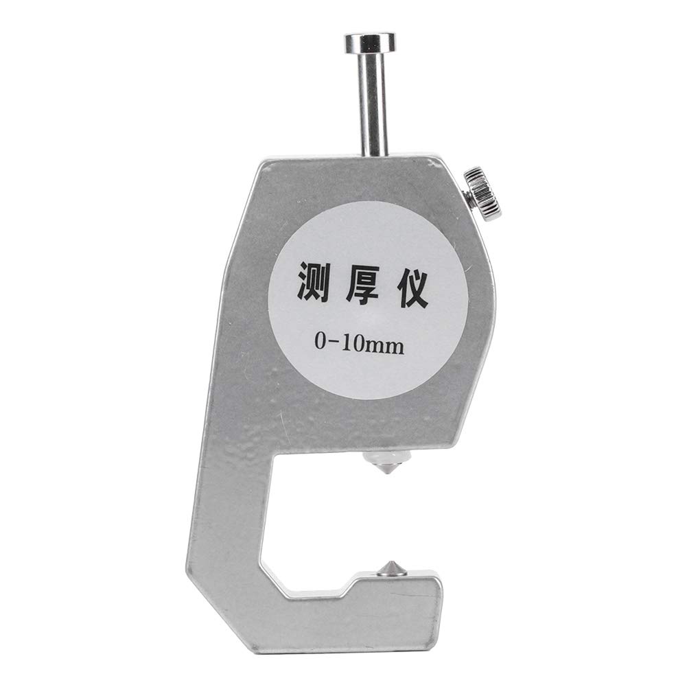 Aluminum Alloy 0~10mm Thickness Gauge, Dial Thickness Gauge, Accurate Measuring, Portable Thickness Tester for Paper, Jewelry, Leather, Cloth, Silver