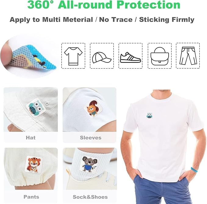 Image of M.F.H Mosquito Repellent Patches Natural 72 Hours Protection for Kids & Adult (36PCS) (PACK OF 1) RANDOM DESIGNE