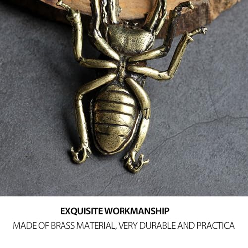 3 piezas estatuas de escarabajo de latón dorado vintage miniatura 5