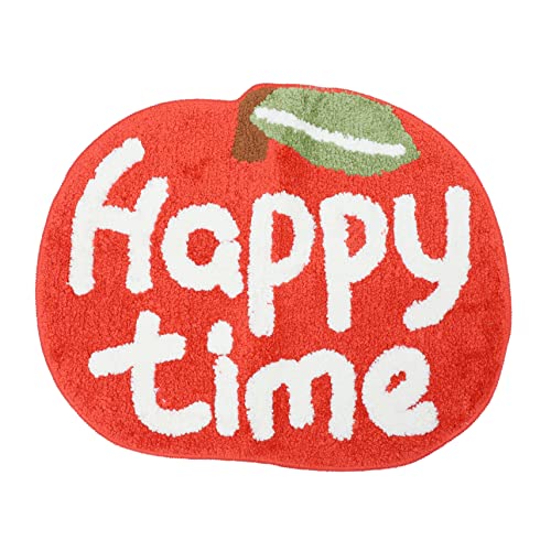 Totority 1Pc Cartoon Apple Shaped Non Floor Mat Water Absorption Carpet for Home Entrance Cute Fun Design for Indoor Use Durable and Stylish Floor Mat