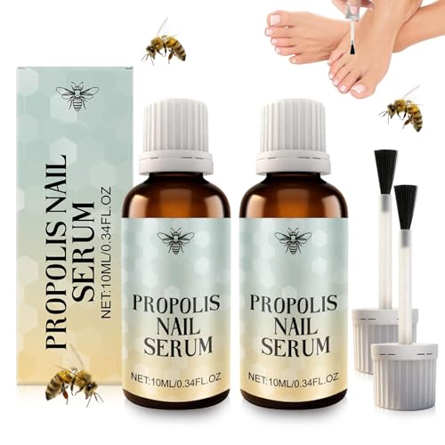2 Stück Propolis Nagelserum Bienengift Nagelserum Nagelverteidigung Behandlungslösung Bienengift Nagelbehandlung Serum Sanfte Pflege Stärkung Geeignet Für Brüchige Trockene Beschädigte Nägel(10ml)