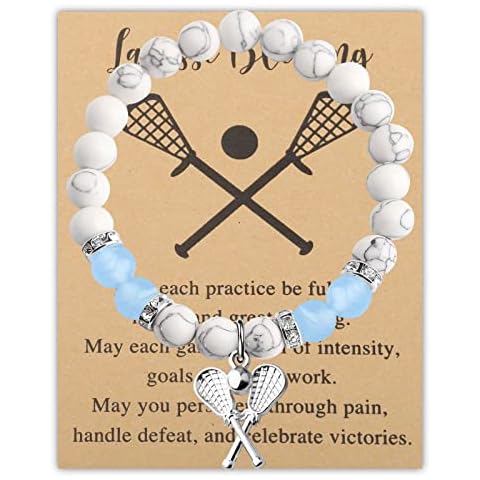 MYOSPARK Lacrosse Gifts Lacrosse Lover Bracelet Lacrosse Jewelry Lacrosse Team Gifts Lacrosse Blessing Gifts for Lacrosse Players (Lacrosse bead BR) Cover