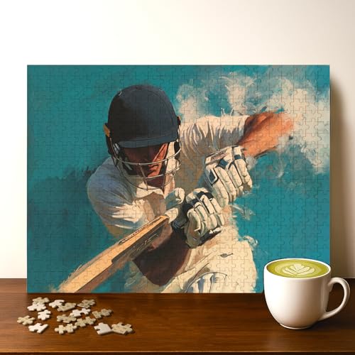 Casse-tete joueur cricket 500 pieces bois 20x15 po