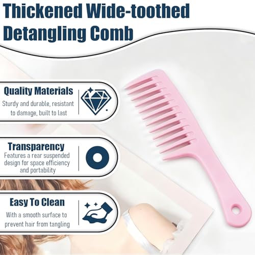 Peine para cabello rizado largo con dientes anchos miniatura 2