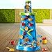 Water Table for Toddlers 1-3 Kids Ages 4-8, Double-Sided Waterfall Discovery Wall with Rich Activity Set, Summer Kids Outdoor Beach Sensory Sand Water Play Table Toys, Birthday Gifts for Boys & Girls