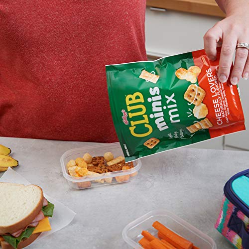 Kellogg's Club Minis Mix, Snack Mix, Cheese Lovers, 5.7oz Bag(Pack of 6)