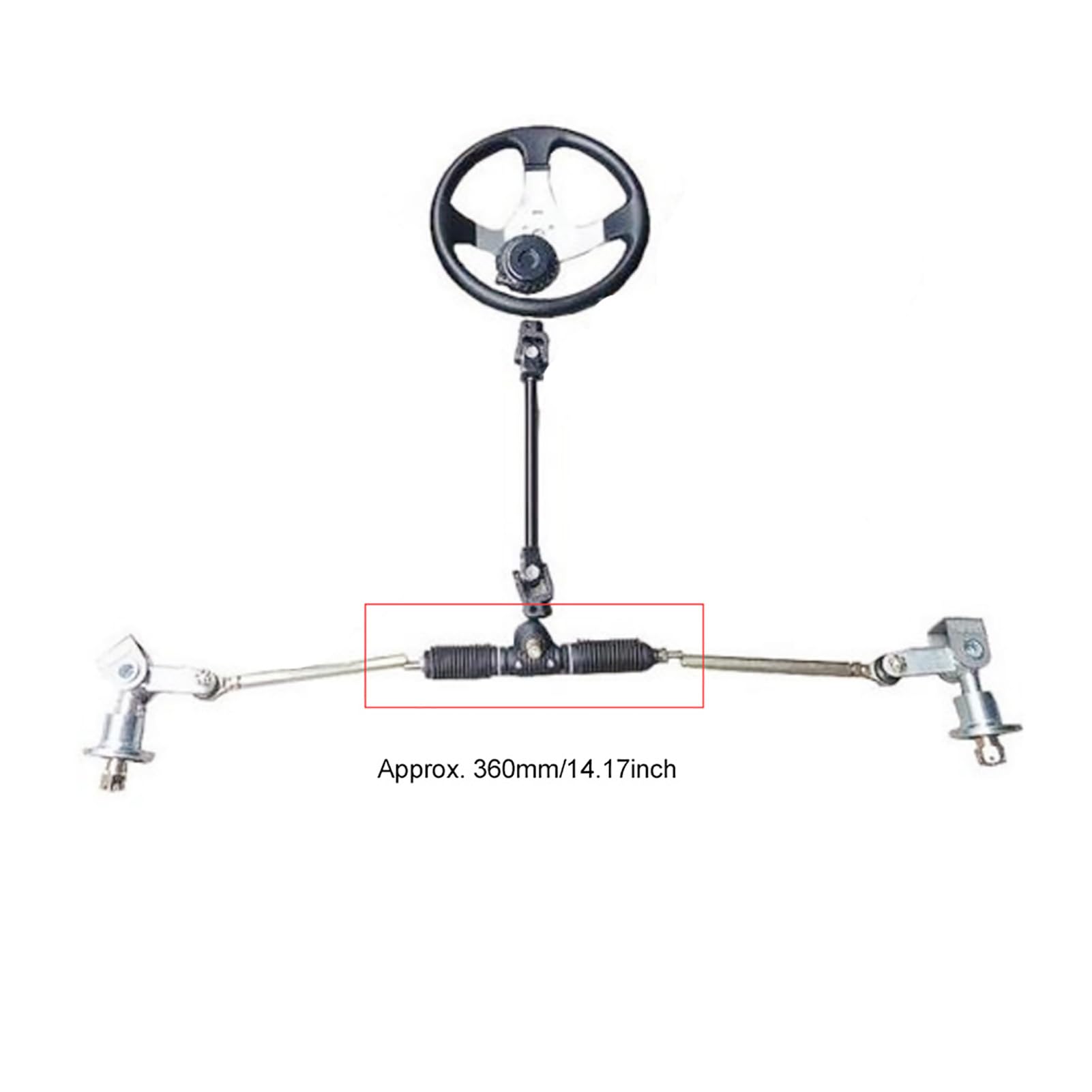 Generic 360mm Wysokiej Jakości wał Przekładni Kierowniczej ze Stali Nierdzewnej dla Majsterkowiczów Chiny ATV UTV Części Rowerowe, Prosta Instalacja, 1 szt., dla Entuzjastów ATV