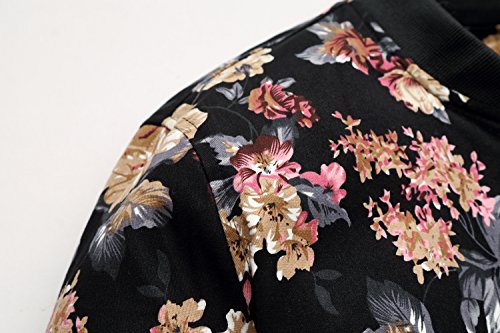 HENGAO Men's Stylish Floral Bomber Jacket3