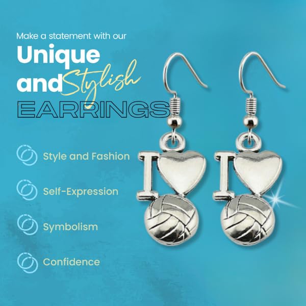 Infinity Collection - Volleyball Earrings- Volleyball Jewelry - Love Volleyball Earrings-Volleyball Gifts for Players2