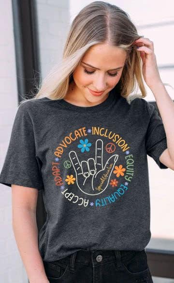 Autism Awareness Shirt Women Special Education Teacher T-Shirt Inspirational Graphic Tee Casual Top - Image 3