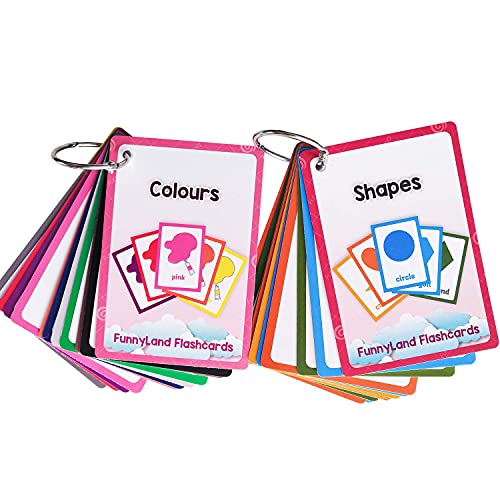 Colors,Shapes 2 Sets of English Flash Cards Kids Pocket Card Montessori Learning Baby Toys for Children Pre-Kindergarten