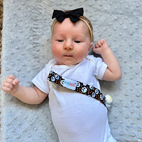 Image of ALVABABY Halloween Baby Pacifier Clips Paci Universal Holder Leash Pacifier Clip Binky Holder for Teether Soothie 6 Pack 6DBP05A