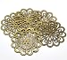 Rockin Beads Brand, 38 Antique Brass Filigree Flower Focal Components 60mm (2 3/4 Inch), Jewelry Wrapping Findings