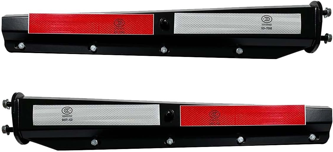 Left&Right Side Straight Semi Truck Mud Flaps Hanger Chrome for Universal Tractors Trailers Freightliner Kenworth Peterbilt HD Splash Mud Guard Mudflaps Bracket 1-1/8" 1.125" Bolt Pattern