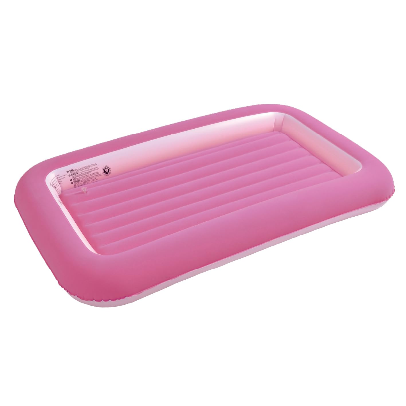 Milestone Kids Airbed - Pink Flocked Surface with Raised Sides 152 x 89cm