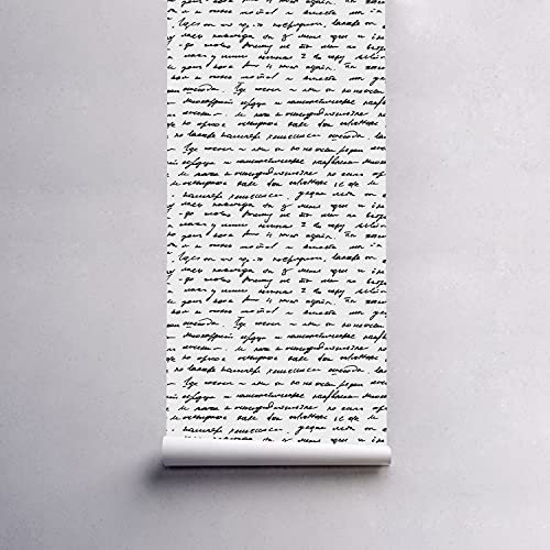 Papier peint lettres manuscrites pour rénover mur et meuble - 5