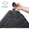 SUPER DEAL 4 Piece Cantilever Offset Patio Umbrella Base, Heavy Duty Outdoor Round Umbrella Stand with Easy Carry Handles Water or Sand Filled for Garden, Backyard and Poolside Black